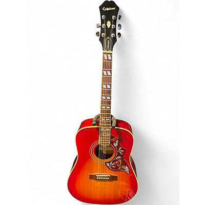 Used Epiphone Hummingbird Cherry Sunburst Acoustic Guitar