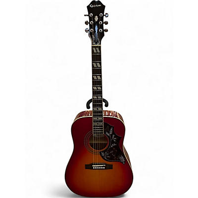 Used Epiphone Hummingbird Cherry Sunburst Acoustic Guitar