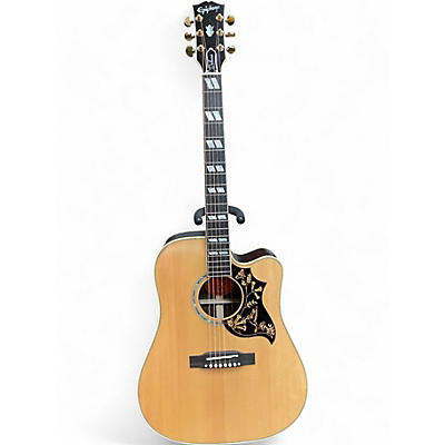 Used Epiphone Hummingbird Deluxe Custom Natural Acoustic Electric Guitar