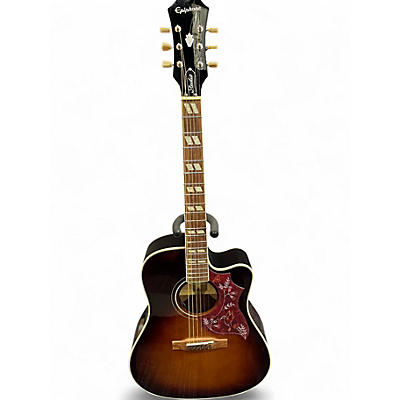 Used Epiphone Hummingbird EC Studio 2 Color Sunburst Acoustic Electric Guitar