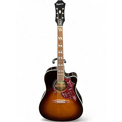 Used Epiphone Hummingbird EC Studio 2 Color Sunburst Acoustic Electric Guitar