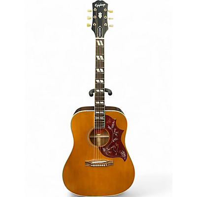 Used Epiphone Hummingbird Inspired By Gibson Natural Acoustic Electric Guitar