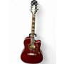 Used Epiphone Hummingbird Maroon Acoustic Guitar Maroon