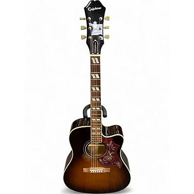 Used Epiphone Hummingbird Performer Pro Sunburst Acoustic Electric Guitar