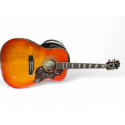 Used Epiphone Hummingbird Pro 2 Color Sunburst Acoustic Electric Guitar