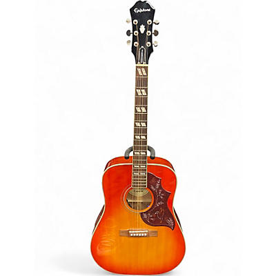 Used Epiphone Hummingbird Pro 2 Color Sunburst Acoustic Electric Guitar