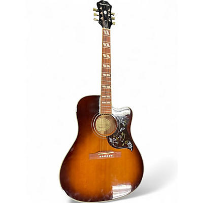 Used Epiphone Hummingbird Pro 2 Color Sunburst Acoustic Electric Guitar