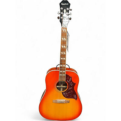 Used Epiphone Hummingbird Pro 2 Tone Sunburst Acoustic Electric Guitar