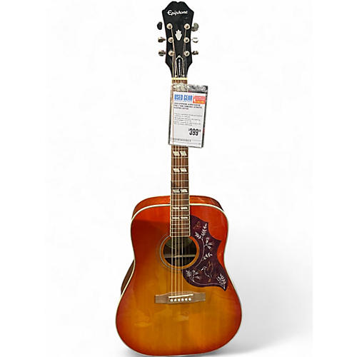 Used Epiphone Hummingbird Pro 2 Tone Sunburst Acoustic Electric Guitar 2 Tone Sunburst