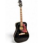 Used Epiphone Hummingbird Pro Black Acoustic Electric Guitar Black