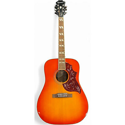 Used Epiphone Hummingbird Pro Cherry Sunburst Acoustic Electric Guitar