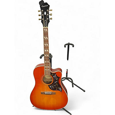 Used Epiphone Hummingbird Pro Cherry Sunburst Acoustic Electric Guitar