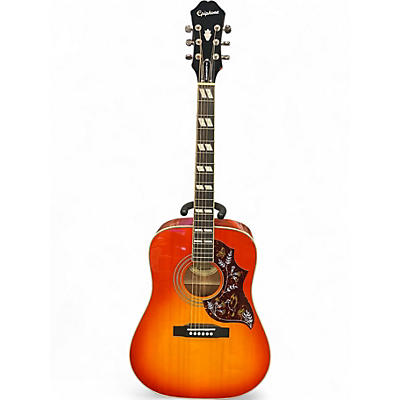 Used Epiphone Hummingbird Pro Cherry Sunburst Acoustic Electric Guitar