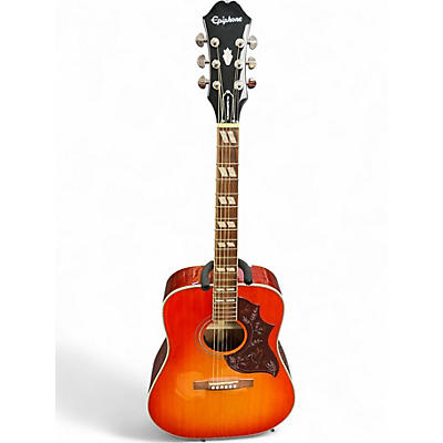 Used Epiphone Hummingbird Pro Cherry Sunburst Acoustic Electric Guitar