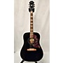 Used Epiphone Used Epiphone Hummingbird Pro Ebony Acoustic Electric Guitar Ebony