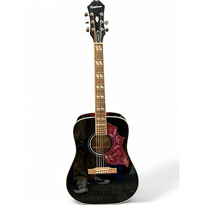 Used Epiphone Hummingbird Pro Ebony Acoustic Electric Guitar