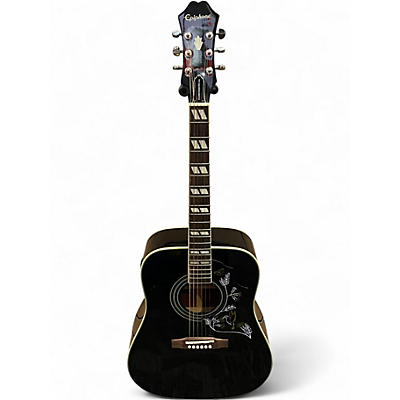 Used Epiphone Hummingbird Pro Ebony Acoustic Electric Guitar