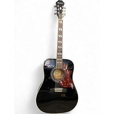 Used Epiphone Hummingbird Pro Ebony Acoustic Electric Guitar