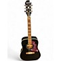 Used Epiphone Hummingbird Pro Ebony Acoustic Electric Guitar Ebony