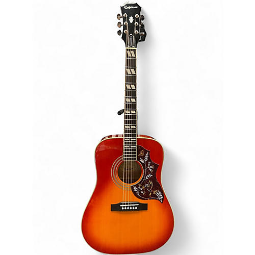 Used Epiphone Hummingbird Pro Natural Acoustic Electric Guitar Natural
