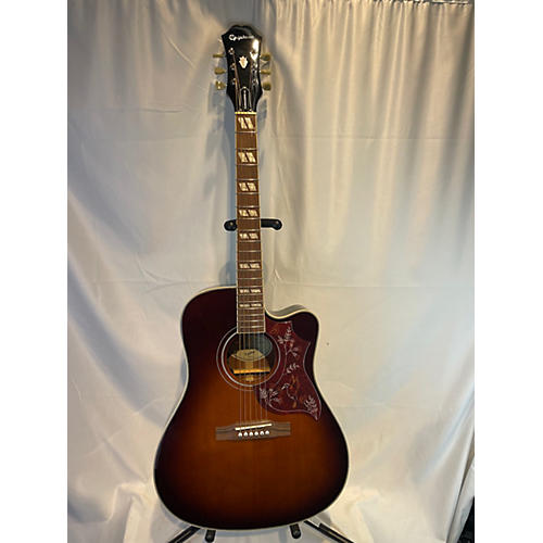 Epiphone Used Epiphone Hummingbird Pro Tobacco Burst Acoustic Electric Guitar Tobacco Burst