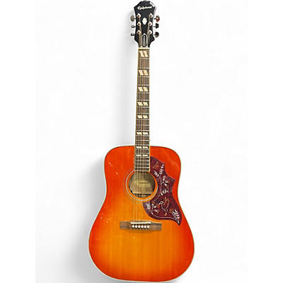 Used Epiphone Hummingbird Pro cherry burst Acoustic Electric Guitar