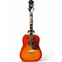 Used Epiphone Hummingbird Pro faded cherry sunburst Acoustic Electric Guitar faded cherry sunburst
