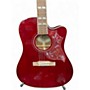 Used Epiphone Hummingbird Red Acoustic Guitar Red