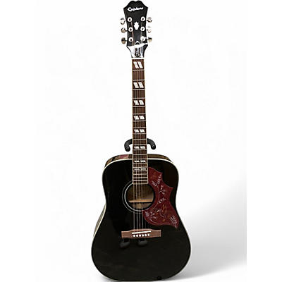 Used Epiphone Hummingbird STUDIO Black Acoustic Electric Guitar
