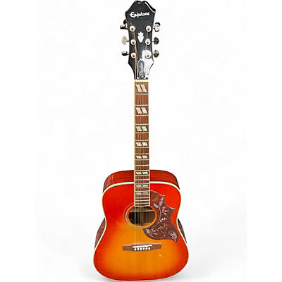 Used Epiphone Hummingbird STUDIO Cherry Sunburst Acoustic Electric Guitar