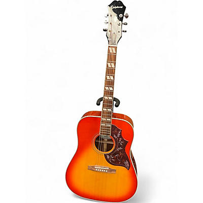 Used Epiphone Hummingbird Studio 2 Tone Sunburst Acoustic Electric Guitar