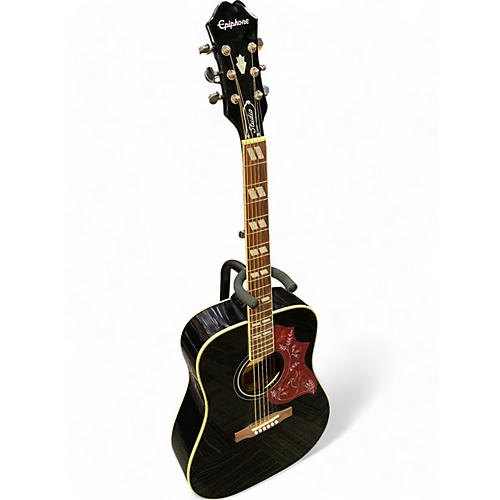 Epiphone Used Epiphone Hummingbird Studio Black Acoustic Electric Guitar Black