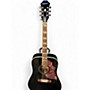 Used Epiphone Hummingbird Studio Black Acoustic Electric Guitar Black