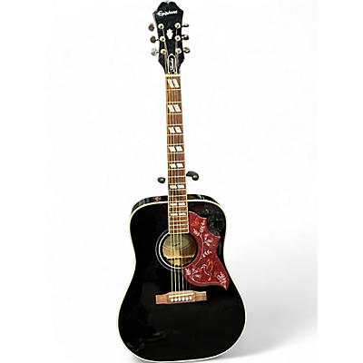 Used Epiphone Hummingbird Studio  Black Acoustic Electric Guitar