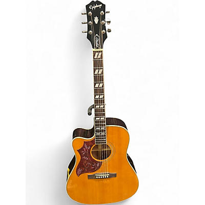 Used Epiphone Hummingbird Studio EC LH Antique Natural Acoustic Electric Guitar