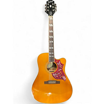 Used Epiphone Hummingbird Studio EC Natural Acoustic Electric Guitar