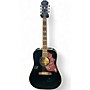 Used Epiphone Hummingbird Studio Ebony Acoustic Electric Guitar Ebony