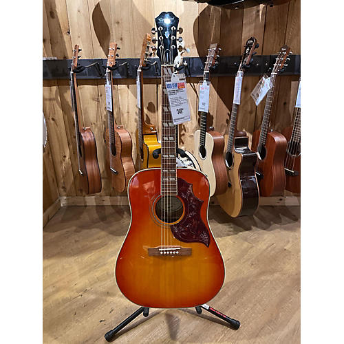 Epiphone Used Epiphone Hummingbird Studio Orange Burst Acoustic Electric Guitar orange burst