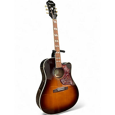 Used Epiphone Hummingbird Studio Sunburst Acoustic Electric Guitar