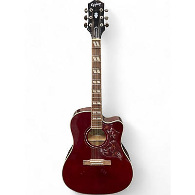 Epiphone Used Epiphone Hummingbird Wine Red Acoustic Guitar