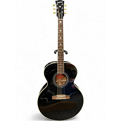 Used Epiphone IGC J-180 LS Black Acoustic Electric Guitar