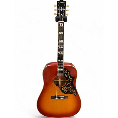 Used Epiphone INSPIRED BY GIBSON 1960 HUMMINGBIRD Heritage Cherry Sunburst Acoustic Electric Guitar