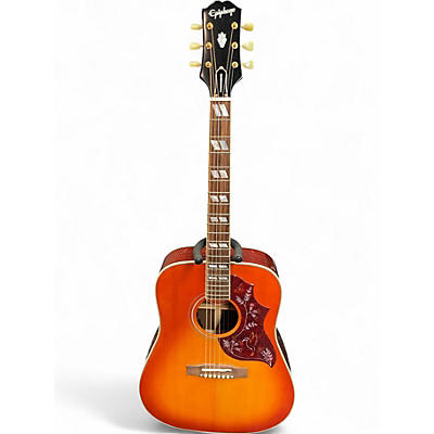 Used Epiphone INSPIRED BY GIBSON Hummingbird Cherry Sunburst Acoustic Electric Guitar
