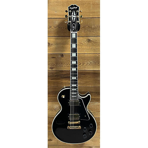 Epiphone Used Epiphone INSPIRED BY GIBSON LES PAUL CUSTOM Black And Gold Solid Body Electric Guitar Black and Gold