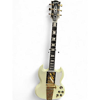 Used Epiphone INSPIRED BY GIBSON LES PAUL CUSTOM Cream Solid Body Electric Guitar