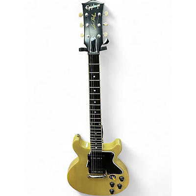 Used Epiphone Inspired By Gibson 1960 Les Paul Jr Double Cut TV Yellow Solid Body Electric Guitar