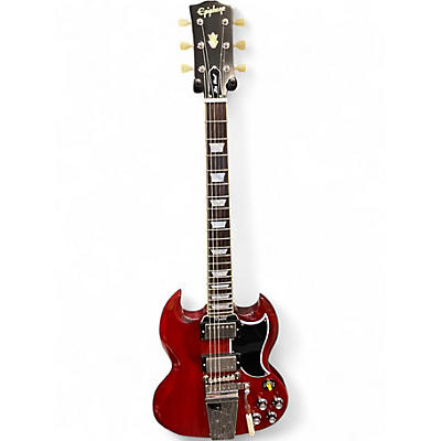 Used Epiphone Inspired By Gibson 1964 SG With Maestro Vibrola Cherry Solid Body Electric Guitar