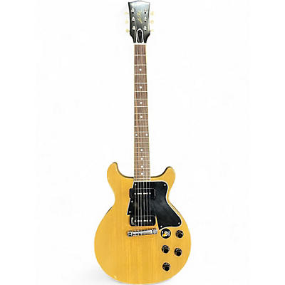 Used Epiphone Inspired By Gibson Custom Les Paul Double Cut TV Yellow Solid Body Electric Guitar