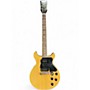 Used Epiphone Inspired By Gibson Custom Les Paul Double Cut TV Yellow Solid Body Electric Guitar TV Yellow