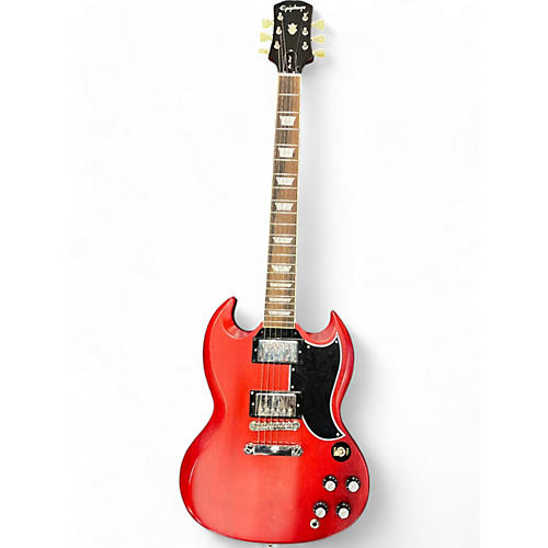 Used Epiphone Inspired By Gibson Custom SG Les Paul Solid Body Electric Guitar Heritage Cherry Solid Body Electric Guitar Heritage Cherry